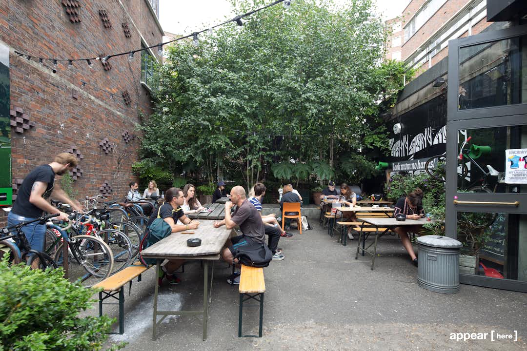 Outdoor Space - Cycling cafe, Old Street