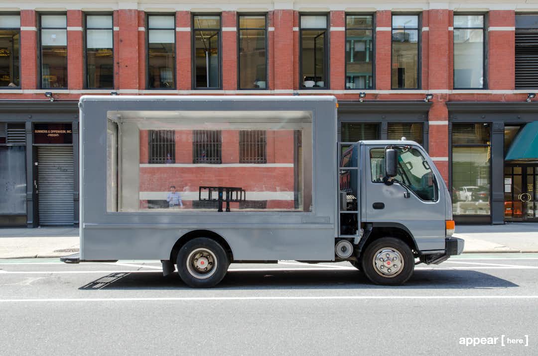 Lafayette and Bleecker, NoHo - Glass-Sided Retail Truck